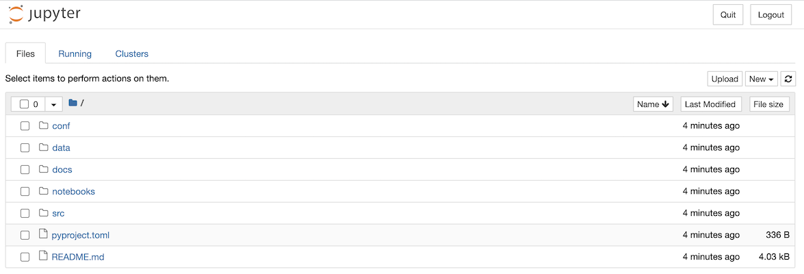 The initial view in your browser